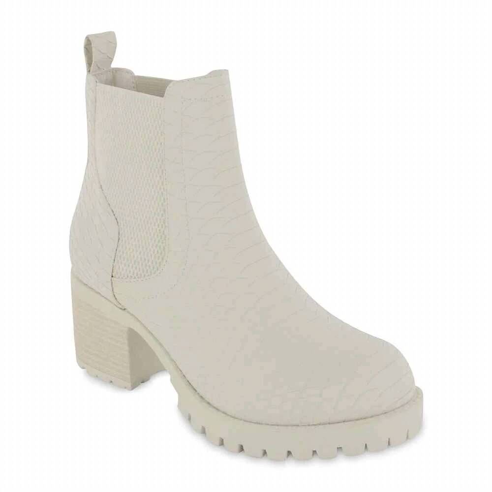 NEW MIA women's jonna python boots in ivory